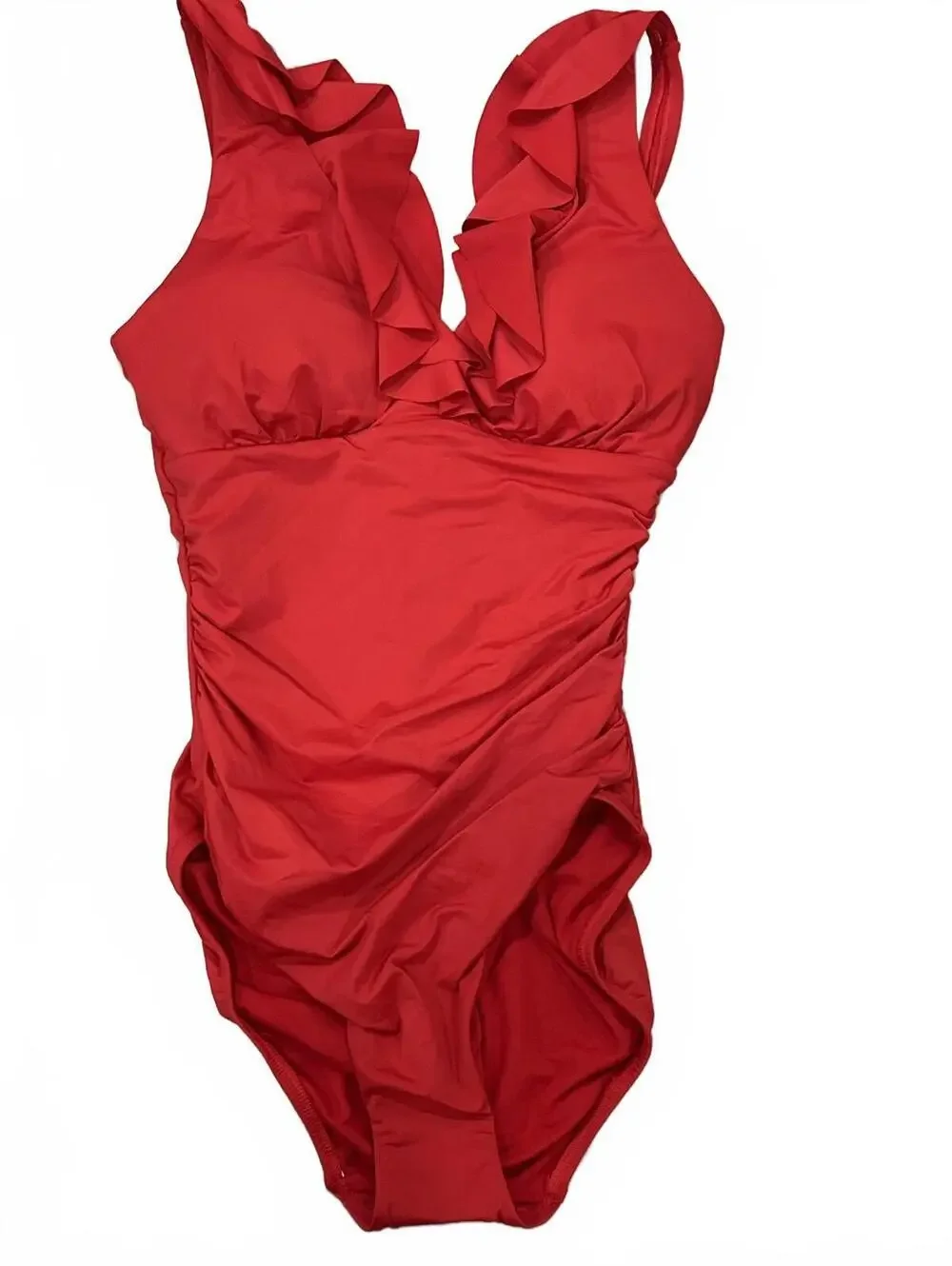Lauren Ralph Lauren Women's Ruffle Surplice Underwire One-Piece Swimsuit